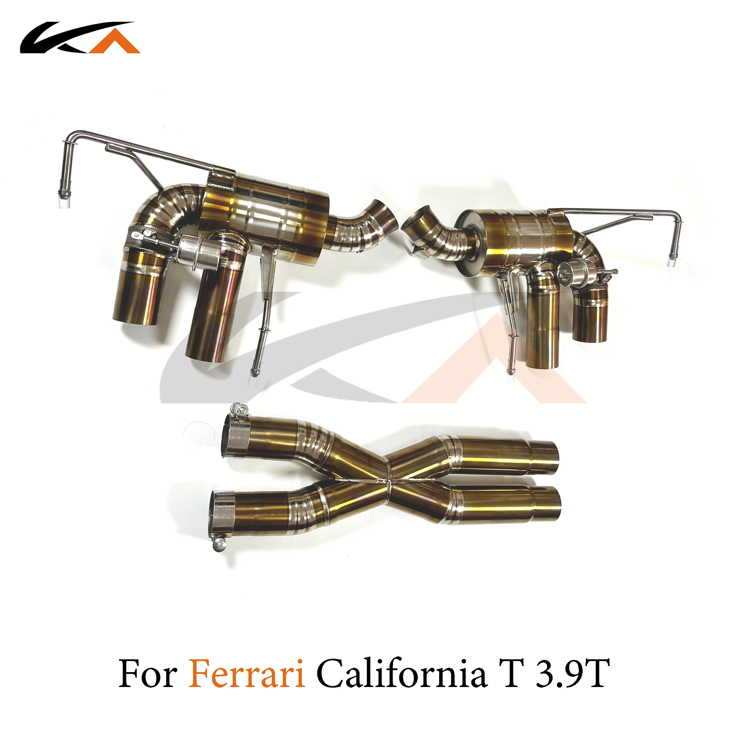 

KA Tuning exhaust system titanium alloy catback for Ferrari California T 3.9T performance auto parts with muffler and valve