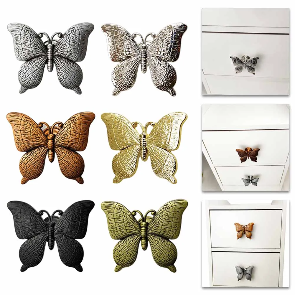 Cupboard Handle Butterfly Shape Handle Zinc Alloy Furniture Handle Door Cabinets Knobs Furniture Drawer Pull Hardware