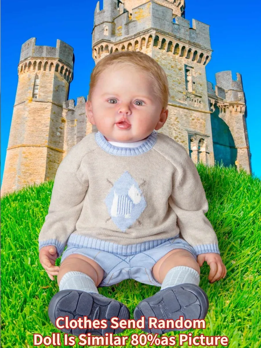 22 Inch George Reborn Doll Handmade Soft Bebe Newborn Baby Clothes Send Random Soft Touch Newborn Baby Doll