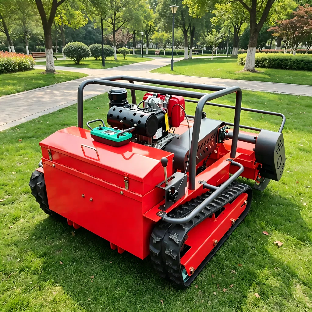 CN-100A Lawn Mower Grass Mowing Robot Remote Controlled CE EPA Certified Safety Auto-Stop Blade High-quality Easy to Operate