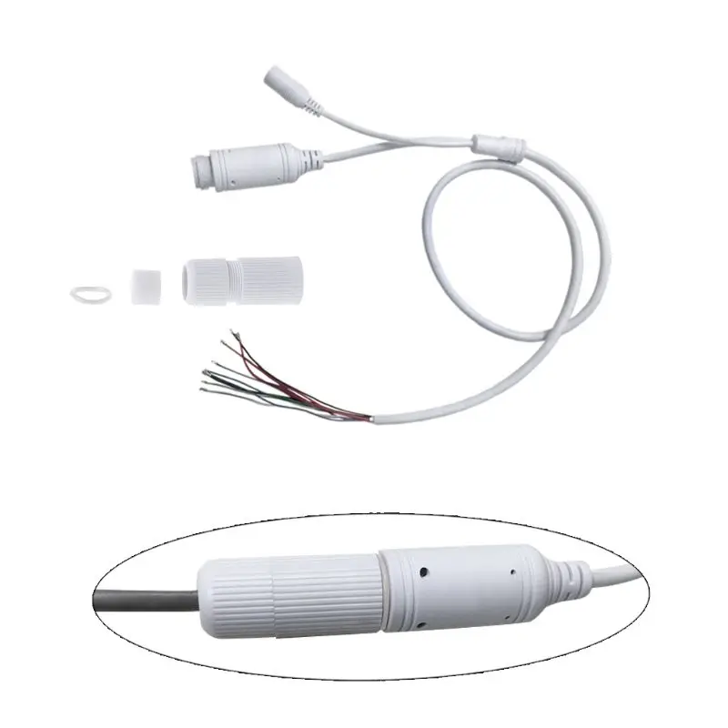 Tampa do conector à prova d'água rj45, durável, 19mm de diâmetro interno para câmera ip externa, conector rj45, fácil de usar,