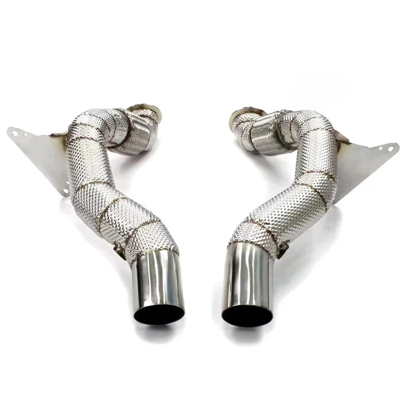 Head Section High flow Pipes Exhaust Pipes branch downpipe Exhaust Pipe with catalyst for Ferrari 488 3.9 2015