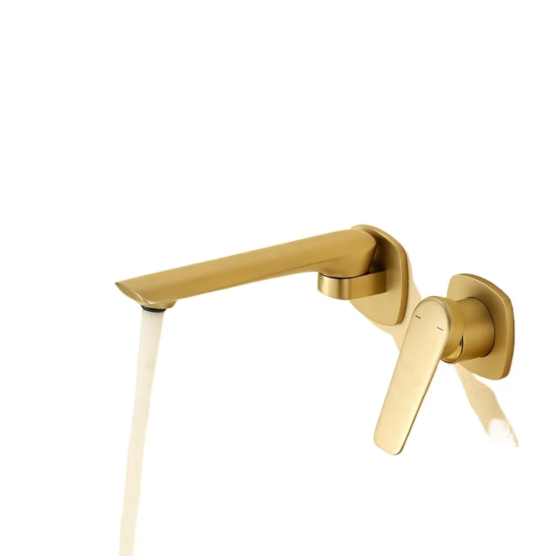 

Embedded concealed faucet All-copper minimalist light luxury bathroom basin faucet Hot and cold water can be rotated