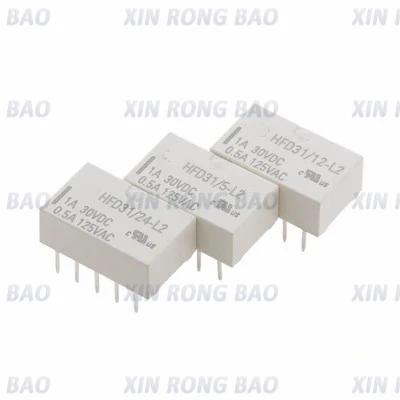 HF Relay HFD3/5 12 24-L1 HFD3-5-L1 HFD3-12-L1 HFD3-24-L1 2A 5V 12V 24V 8pin Replaceable TX2 -5 12 24V Signal relay