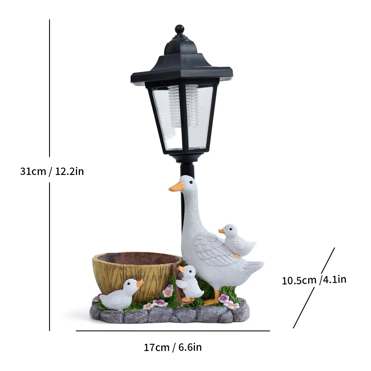 

Outdoor Garden Statue With Solar Lights Figurine Housewarming Gifts Lovely Animal Figurine For Yard Lawn Outside Garden Patio