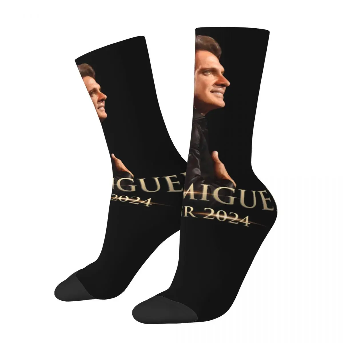 Luis Miguel Tour 2024 Product Socks Flexible Mucisian Hip Hop Sport Long Socks Soft for Women\'s Present