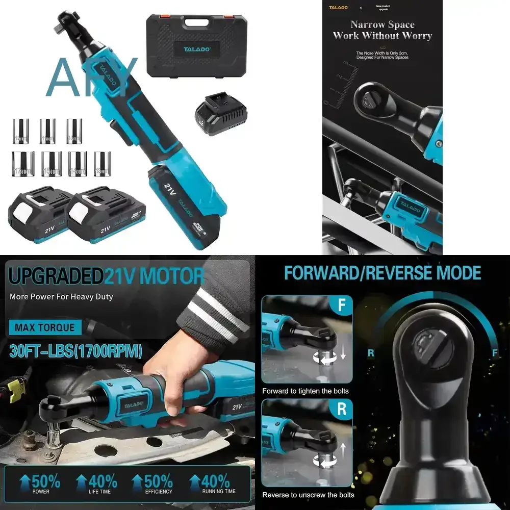 21V High Power Ratchet Wrench for Power Tools for DIY for Home Improvement for Automotive Repair for Construction Low Noise