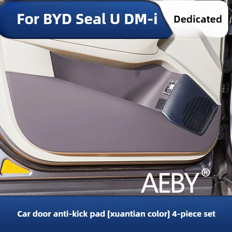 AEBY For BYD Seal U DM-i 2020-2025 Car Door Kick Pad, Anti-Scratch Protective Film, Interior Accessories, Easy Installation