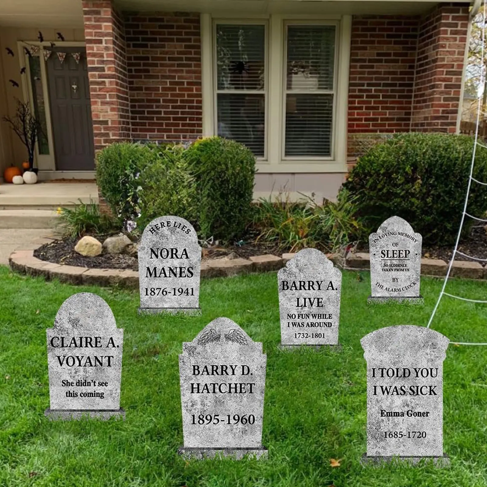 Tombstone Courtyard Ground Insert Card Realistic Horrorskull Rip Tombstone Lawnoutdoor Decoration Halloween Decorations Yard