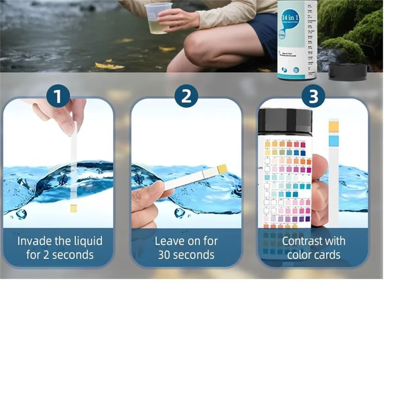 

ABBP-14-In-1 Water Test Kit For Tap, Home Water Testing Kits For Drinking Water, Water Hardness Test Kit