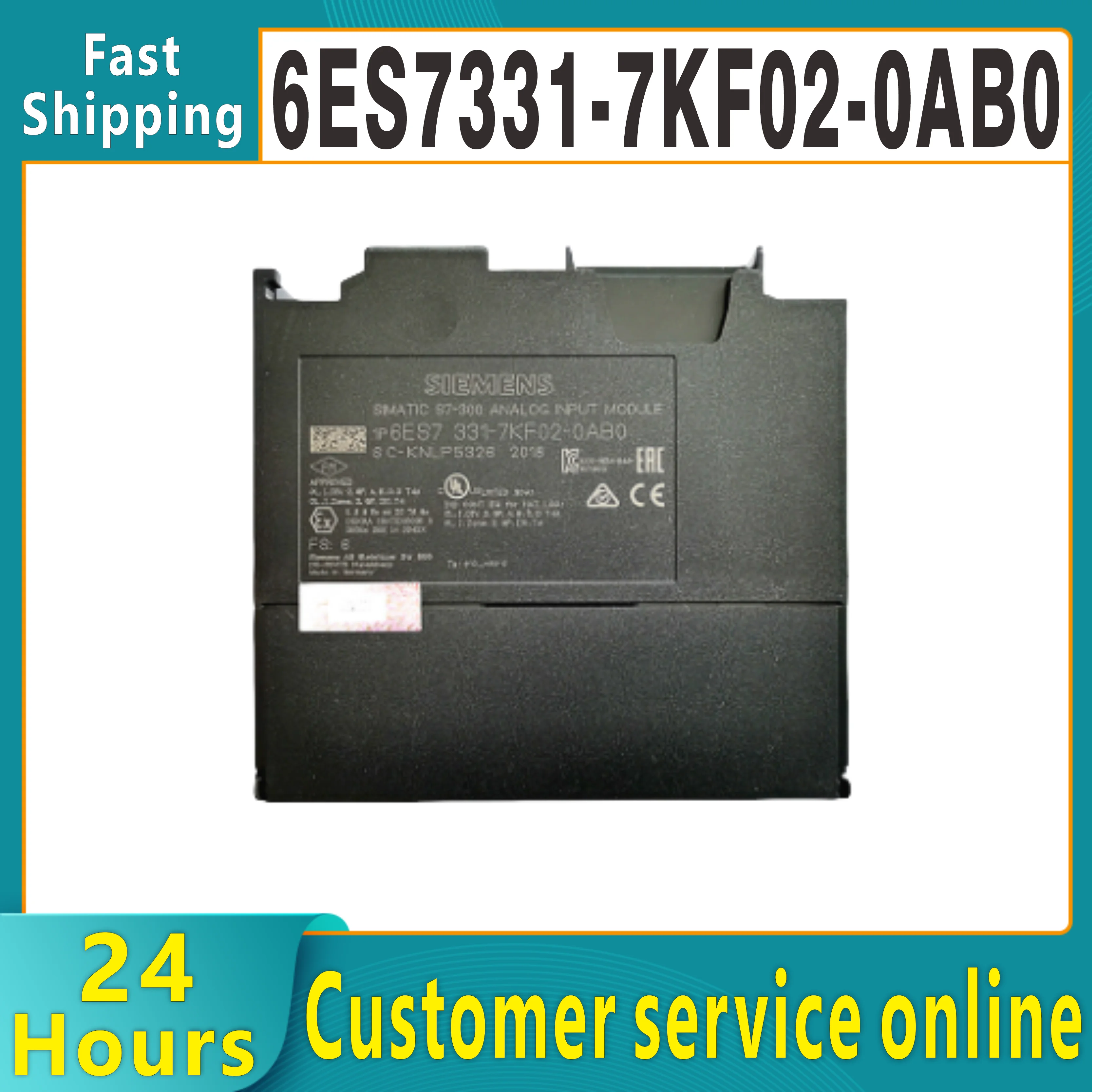 Original 6ES7331-7KF02-0AB0 S7-300 Analog Input SM331 Potential Isolation 8 Analog Input