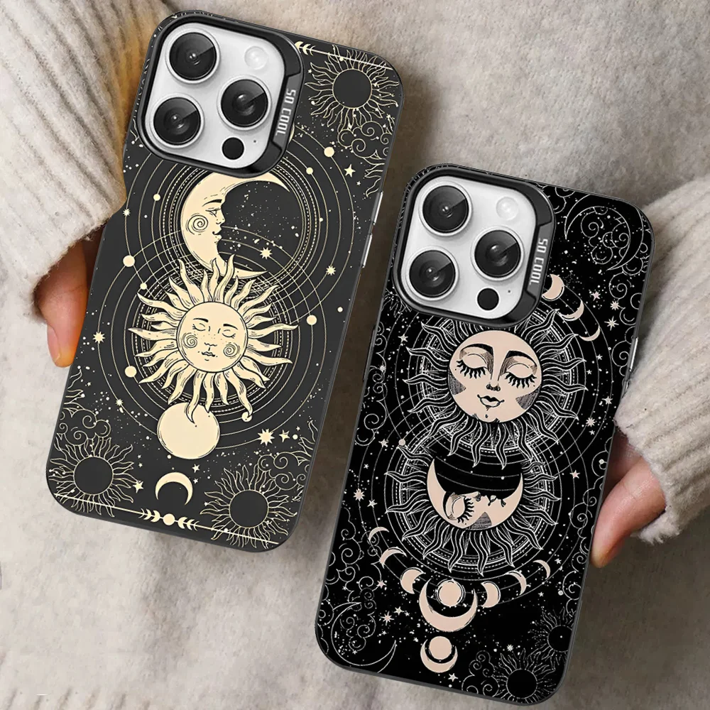 Coque de téléphone antichoc pour iPhone, coque arrière, sorcières, lune, tarot, totem mystère, 16, 15, 14, 13, 12, 11 Pro Max, X, Poly, XS MAX, 8, 7 Plus, 256