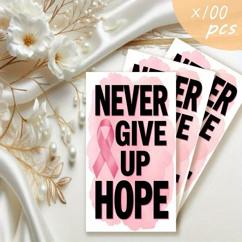100pcs Breast Cancer Memo Card, 