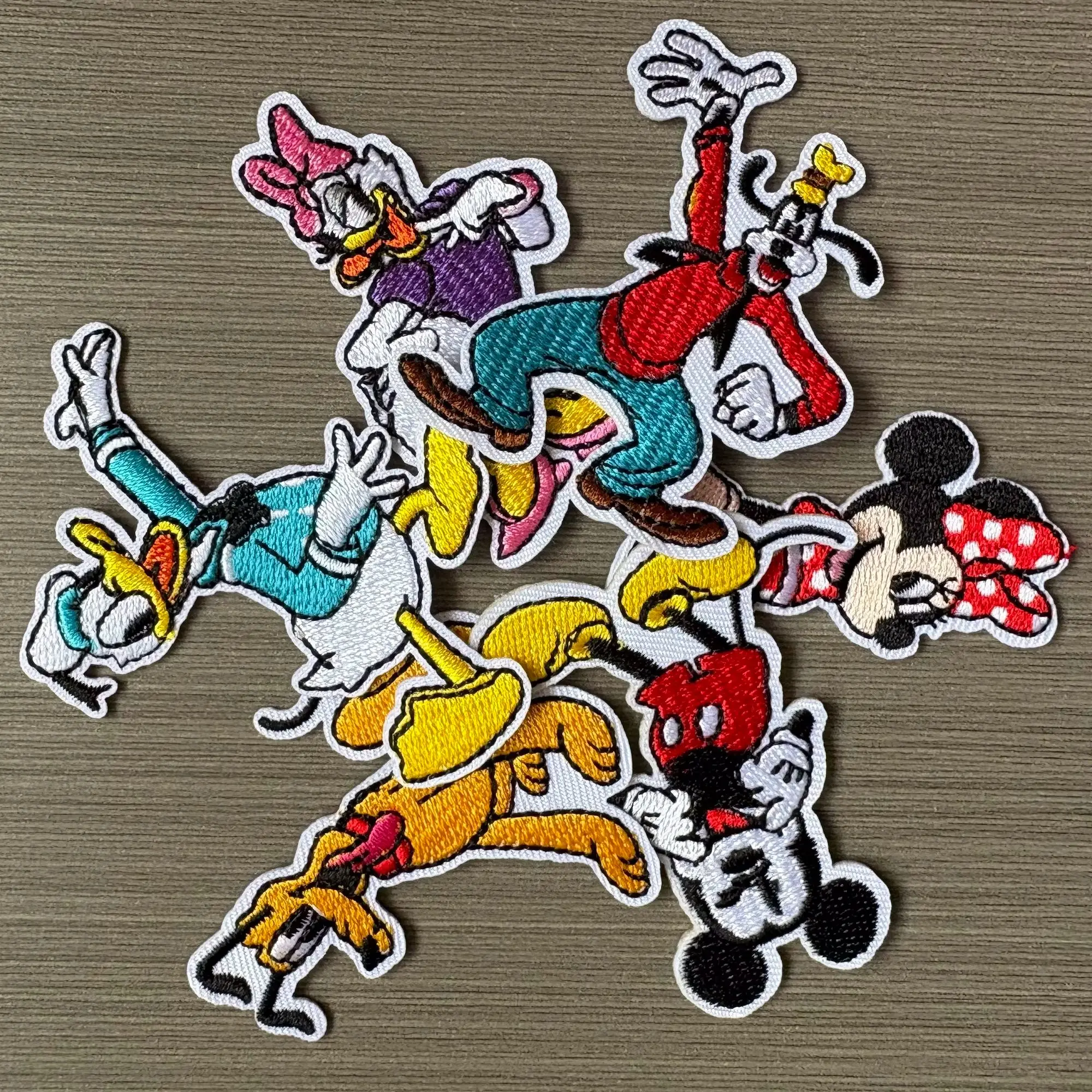 6Pcs Anime Mouse Cartoon Duck  Iron on Patches for Sew on DIY Decor Clothes Hat T shirt Embroidered Applique