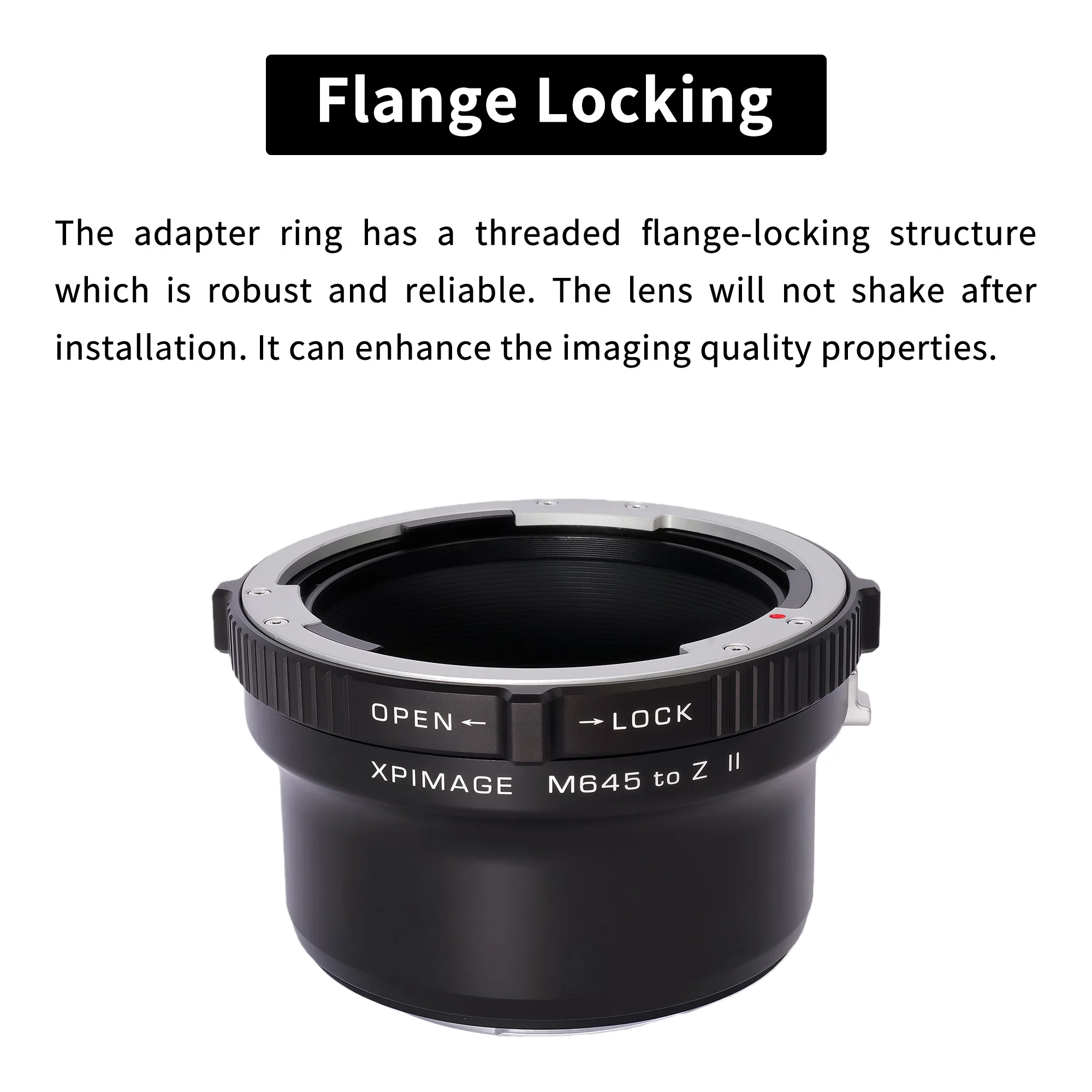 XPIMAGE Lens Mount Adapter Ring for Mamiya 645 Lenses to Nikon Z Cinema Cameras Z5 Z6 Z7 Z8 Z9 ZR RED V-Raptor Komodo-X