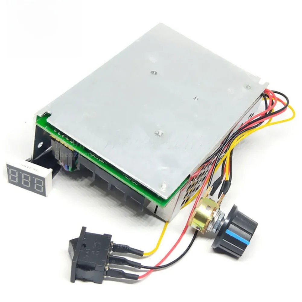40A DC Motor Speed Controller With Digital Display Forward Reverse Switch 10-55V For Test Measurement Tool Accessory