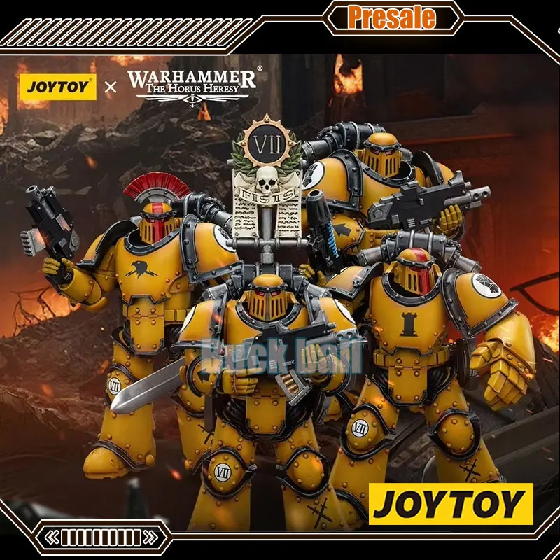 JOYTOY Warhammer 30k 1/18 Action Figure Imperial Fists Legion MkIII Tactical Squad Model Doll Collect Desk Decor Toys Xmas Gifts