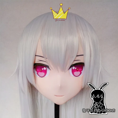 (KM536)Top Quality Handmade Female Resin Cosplay Japanese Role Play Kigurumi Mask Crossdresser Doll Transgender Mask