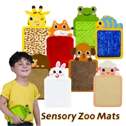 8 Pack Animals Sensory Mats Toys for Kids, Educational Activity Texture Pads For Preschoolers Cognitive Touch,Christmas gift