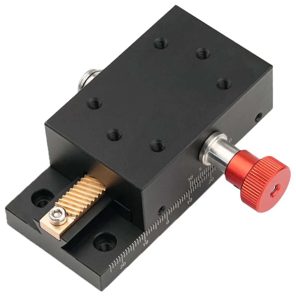 plateforme-coulissante-en-aluminium-a-rainure-en-queue-d'aronde-pour-axe-x-avec-reglage-fin-de-haute-precision