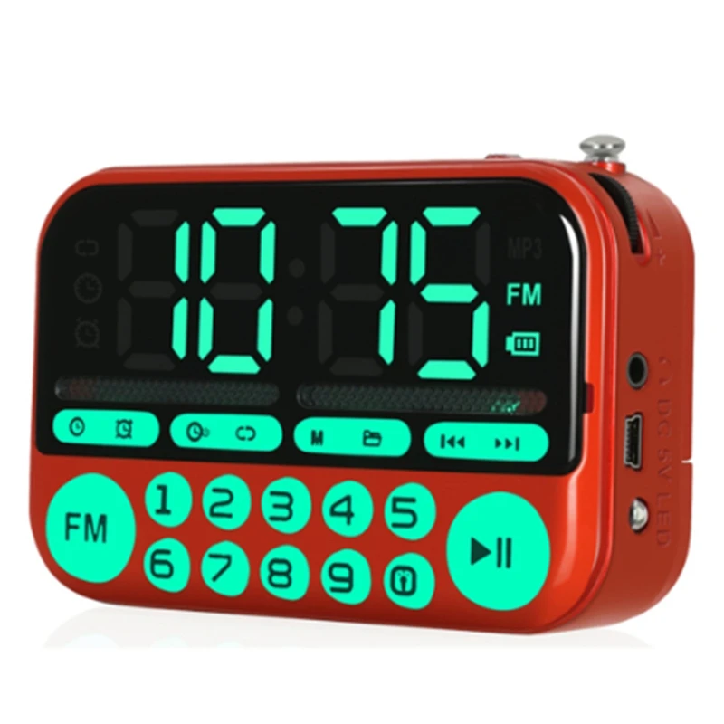 KK22 Large Screen Radio MP3 Card Speaker Portable Music Player