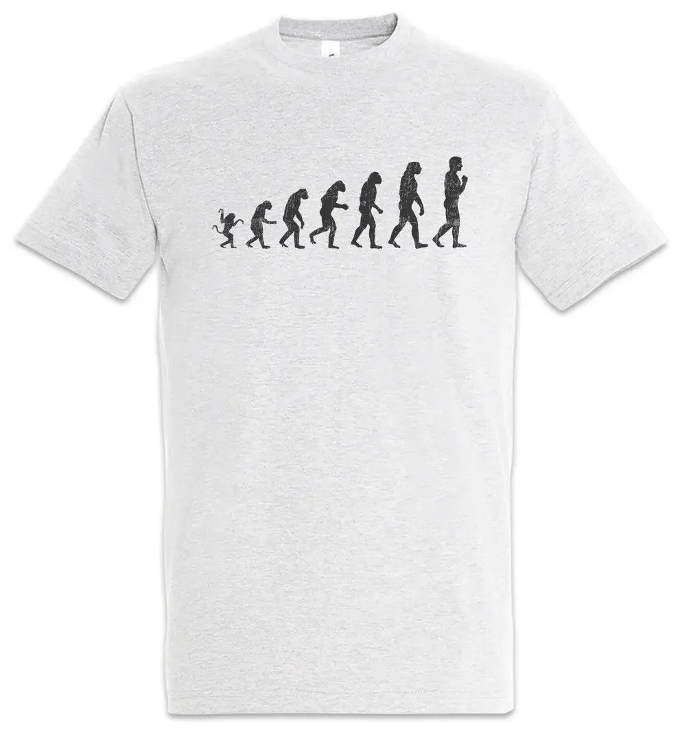 Human Evolution Men T-Shirt Fun Geek Nerd Ape Apes Charles Darwin Biologist T Shirts