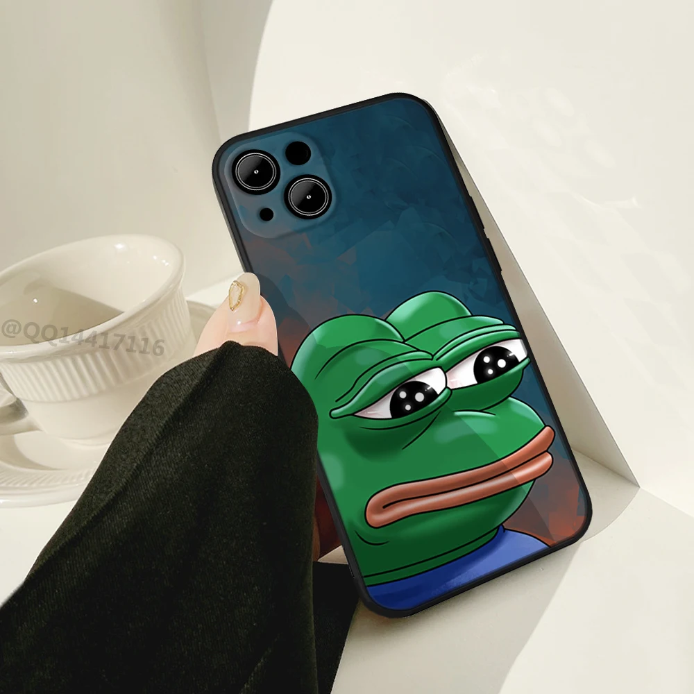 Funny The Frog Pepe Face Cry Happy Couple Phone Case FOR IPhone 13 11 12 14 Pro max 8 7Plus 13 14 12Pro X MAX XR XS phone Covers