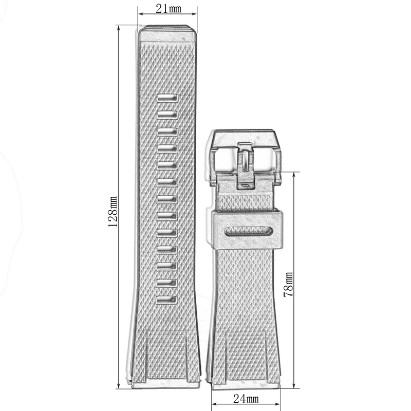 Watch Accessories For Casio GA2000 GA-2000-1A2 Resin Strap Men's Sport  Waterproof Bracelet 24mm Rubber Universal Watchband