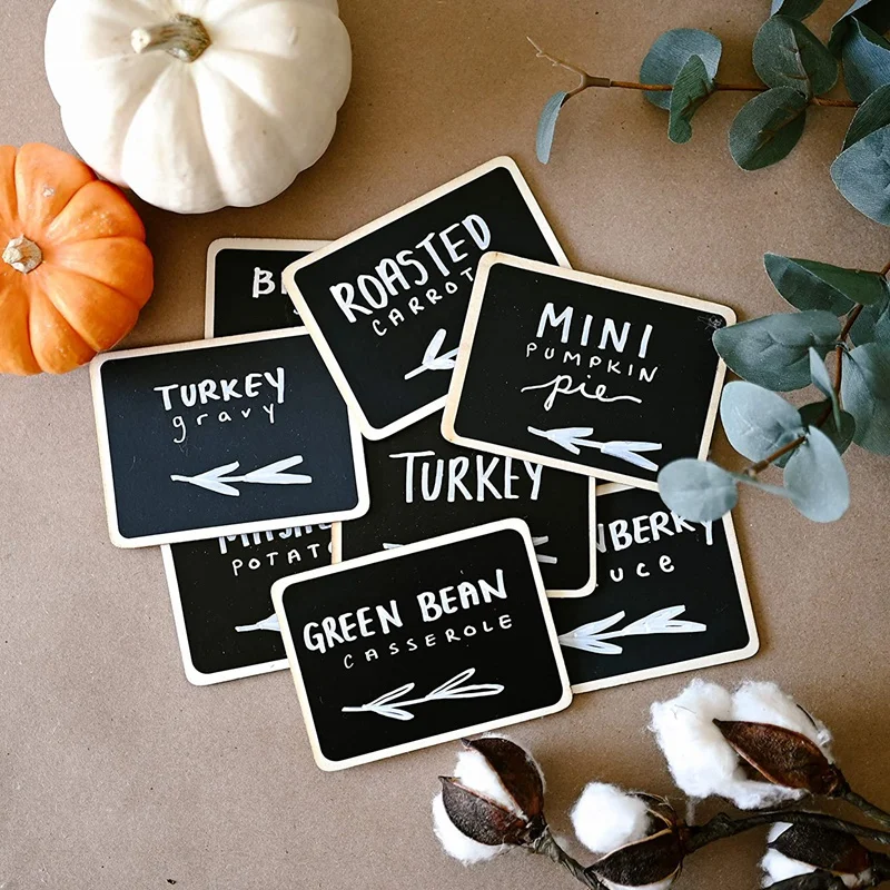 18Pcs Mini Chalkboard Signs For Food Party Food Labels For Party Buffet Table Small Chalkboard Signs For Party