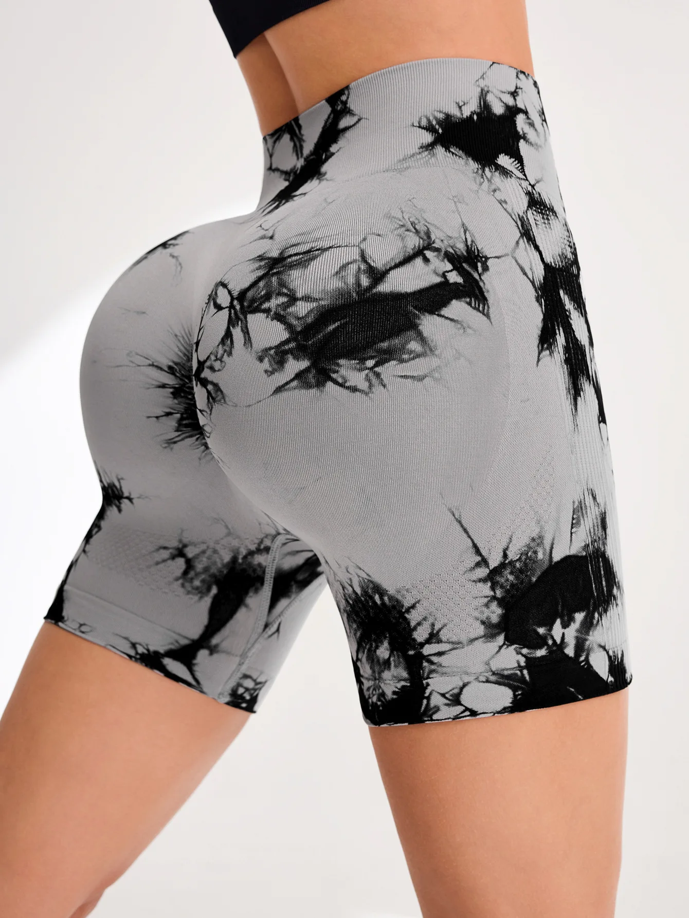 

Summer High Waisted Tie-dye Yoga Shorts Sexy Running Fitness Pants Yoga Leggings