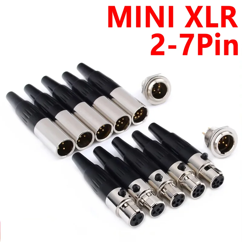 

3/4/5/6pin Mini XLR Aviation Connector Female Plug Male Socket Zinc Alloy+copper pins for MIC Microphone Audio Video Connecting