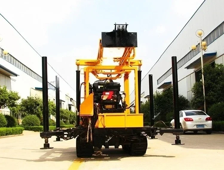 230m Crawler Mounted Hydraulic Support Soil Rock Boring Hole Drill Rig Machine In Philippines