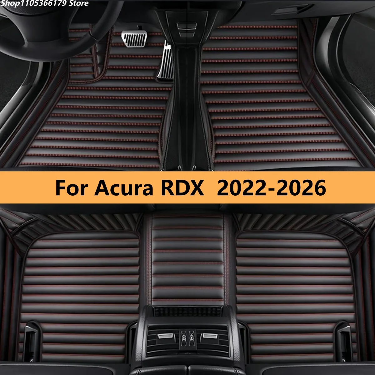 

Комплект автомобильных ковриков из натуральной кожи для Acura RDX 2022-2026: полный набор ковриков-накладок для пола автомобиля
