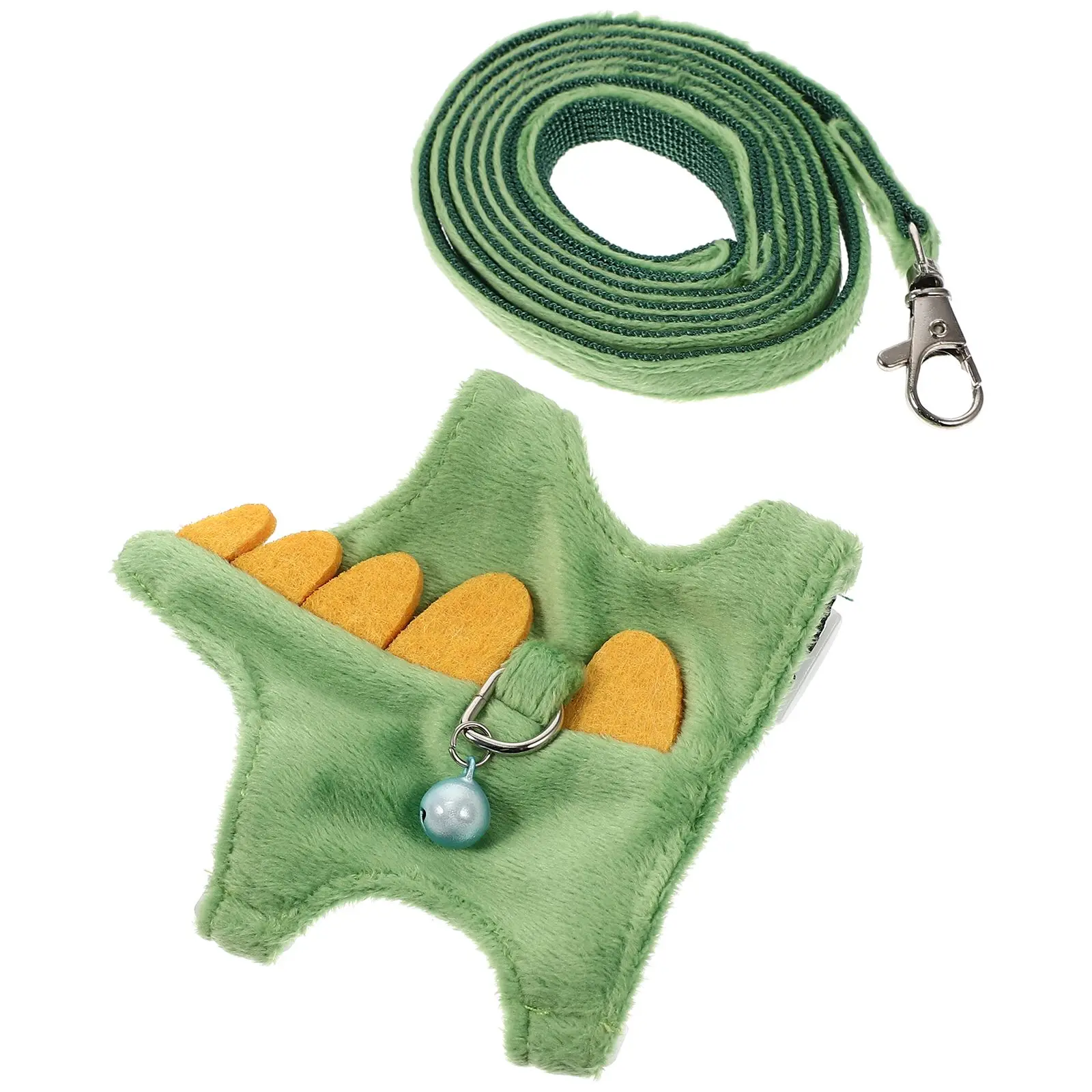 

Pet Harness Ferret Leash Green Cartoon Design Adjustable Traction Rope Small Size Light Weight Wear