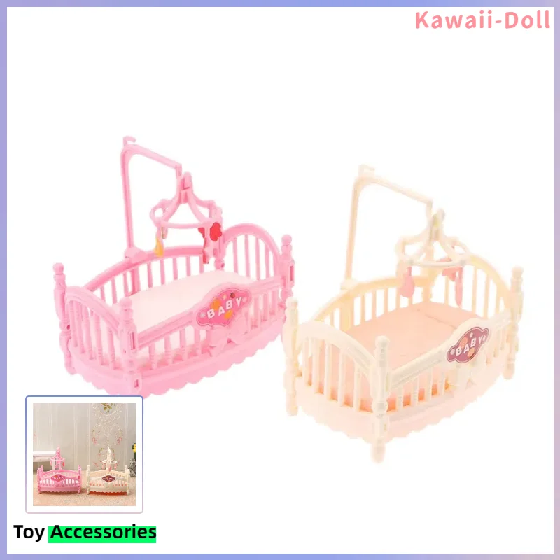 Miniature Baby Room Bassinet เตียง Cradle เตียงเฟอร์นิเจอร์ชุดของเล่นตกแต่งตุ๊กตาอุปกรณ์เสริม
