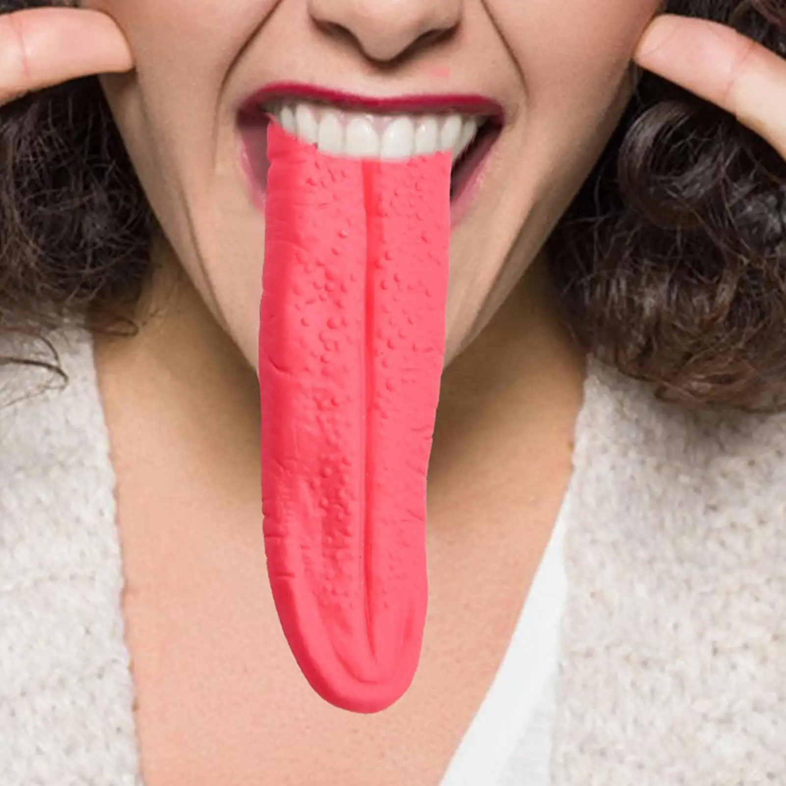 Halloween Fake Tongue Scary Fake Long Halloween Prop Rubber Tongue Costume Accessory Haunted House Festival Horror Party Decor