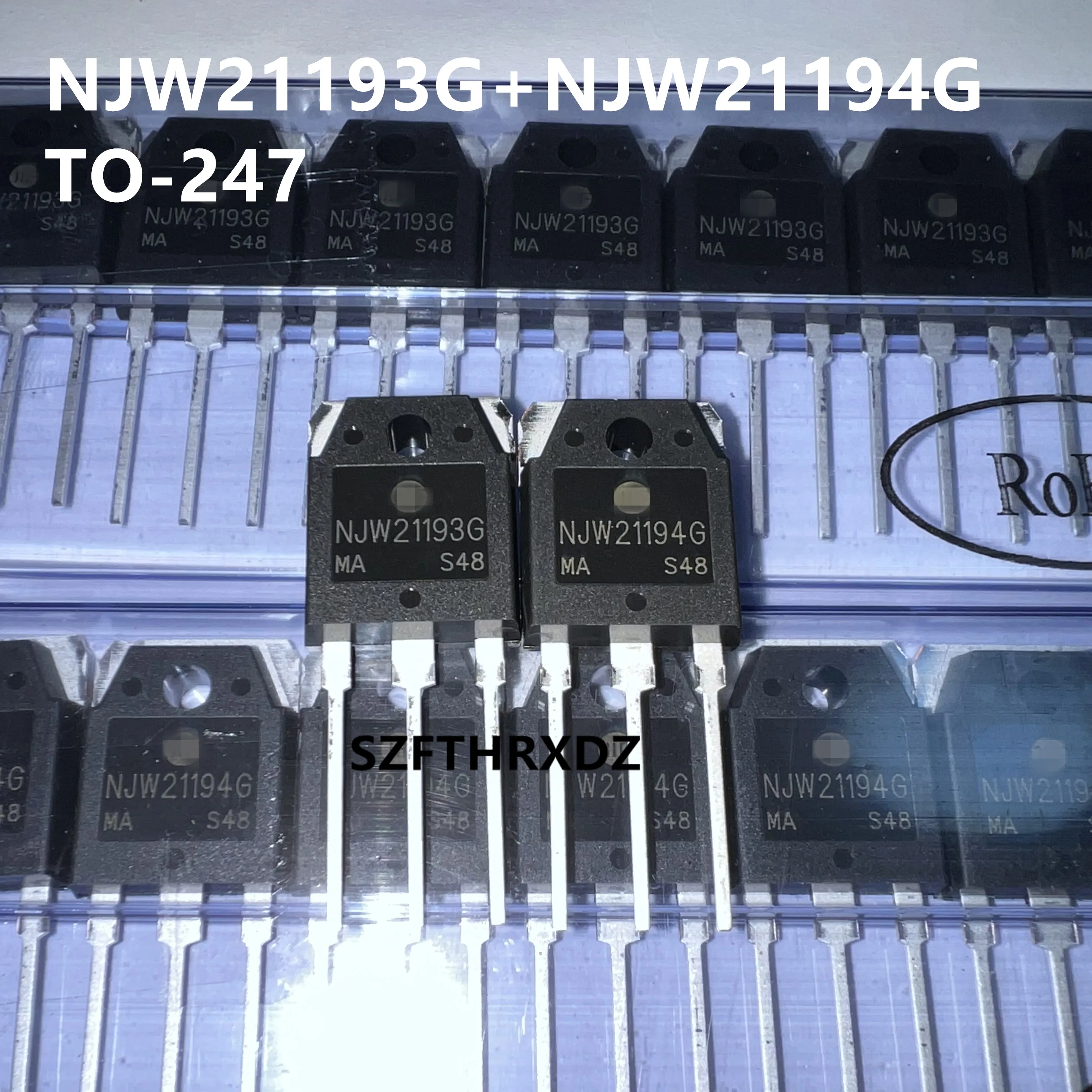 SZFTHRXDZ  20 PCS = 10 Pair 100% New Original NJW21193G NJW21194G NJW21193 NJW21194 TO-247 Audio Power Amplifier