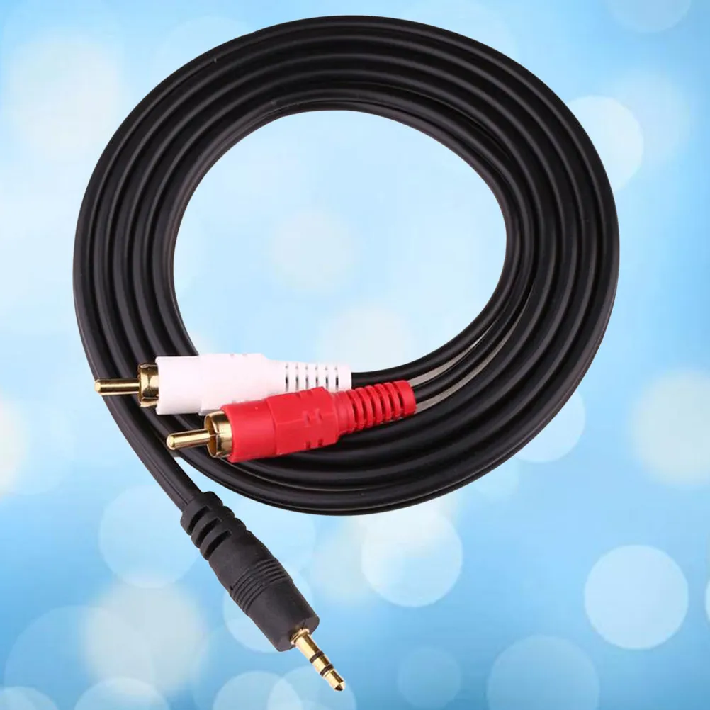 Audio Cable 3.5mm Male to 2 Male Stereo Adapter Cable 5M Solid Copper Wire PVC Cover for Systems 3.5 to