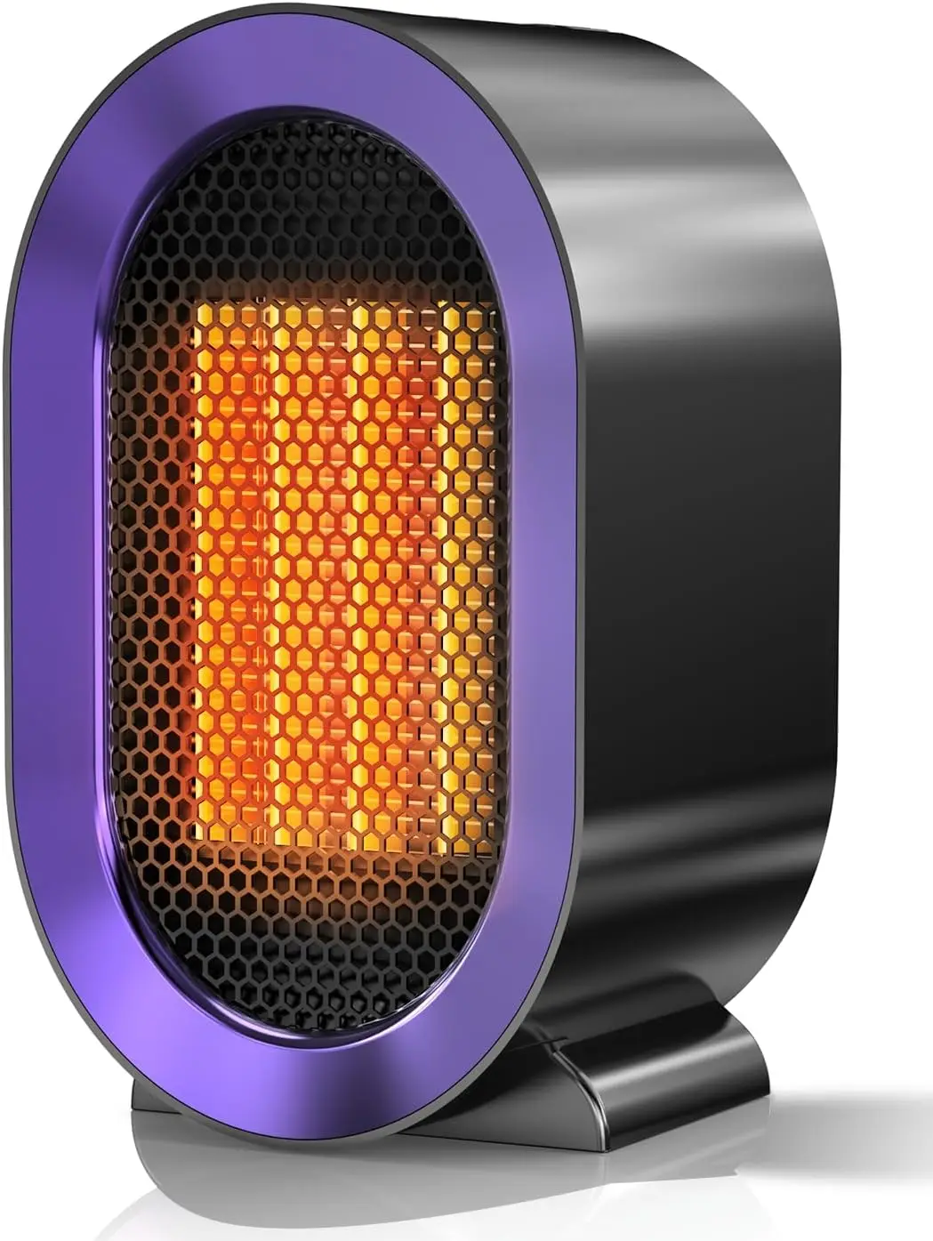 

Portable PTC Ceramic Space Heater, Quiet Desk Heater for Office & Bedroom, Energy-Saving Bathroom Heater with Tip-over and