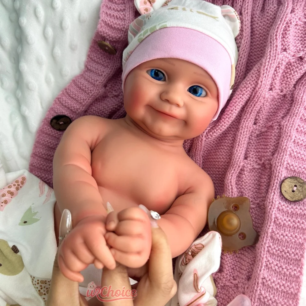 50 سم مادي يمكن أن تفتح فم طفل فتاة الجمع السيليكون تولد من جديد طفل واقعي رسمت دمية للمجمعين والمحمسين