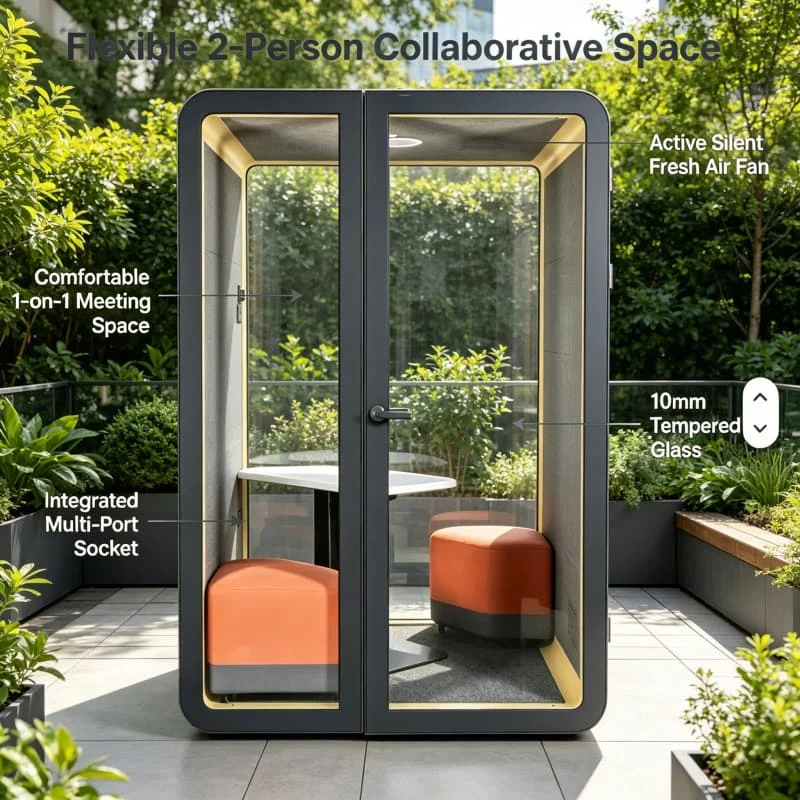 Library Soundproof Pod Acoustic Booth Study Cabin for Student Quiet Reading Focus Work Customized Silent Cabin High Quality