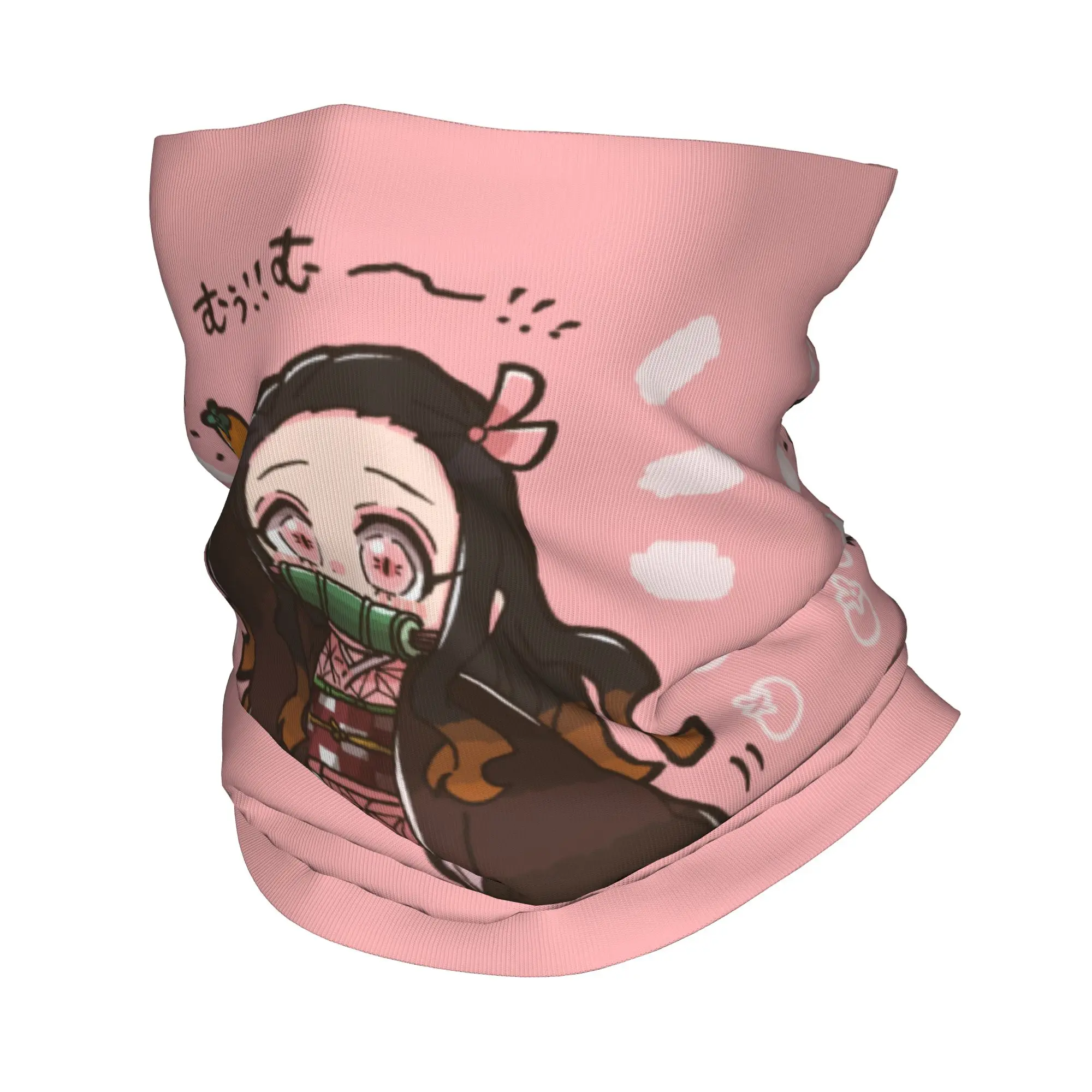 Demon Slayer Kimetsu no Yaiba Bandana Neck Gaiter Windproof Face Scarf Cover Kamado Nezuko Devil's Blade Headwear Tube Balaclava