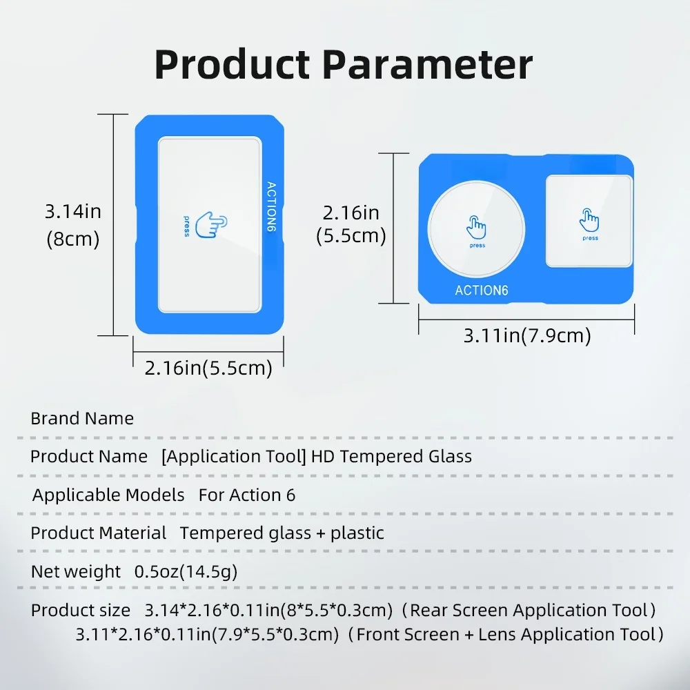 

HD Screen Protector for DJI Osmo Action 6 Tempered Glass Camera Lens Protective Film Accessories