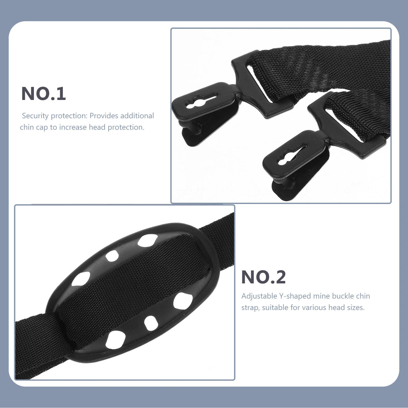 

Hard Hat Chin Strap Safety Chain Belt Polyester Adjustable Universal Work Protection Black Y Type Cap Accessories