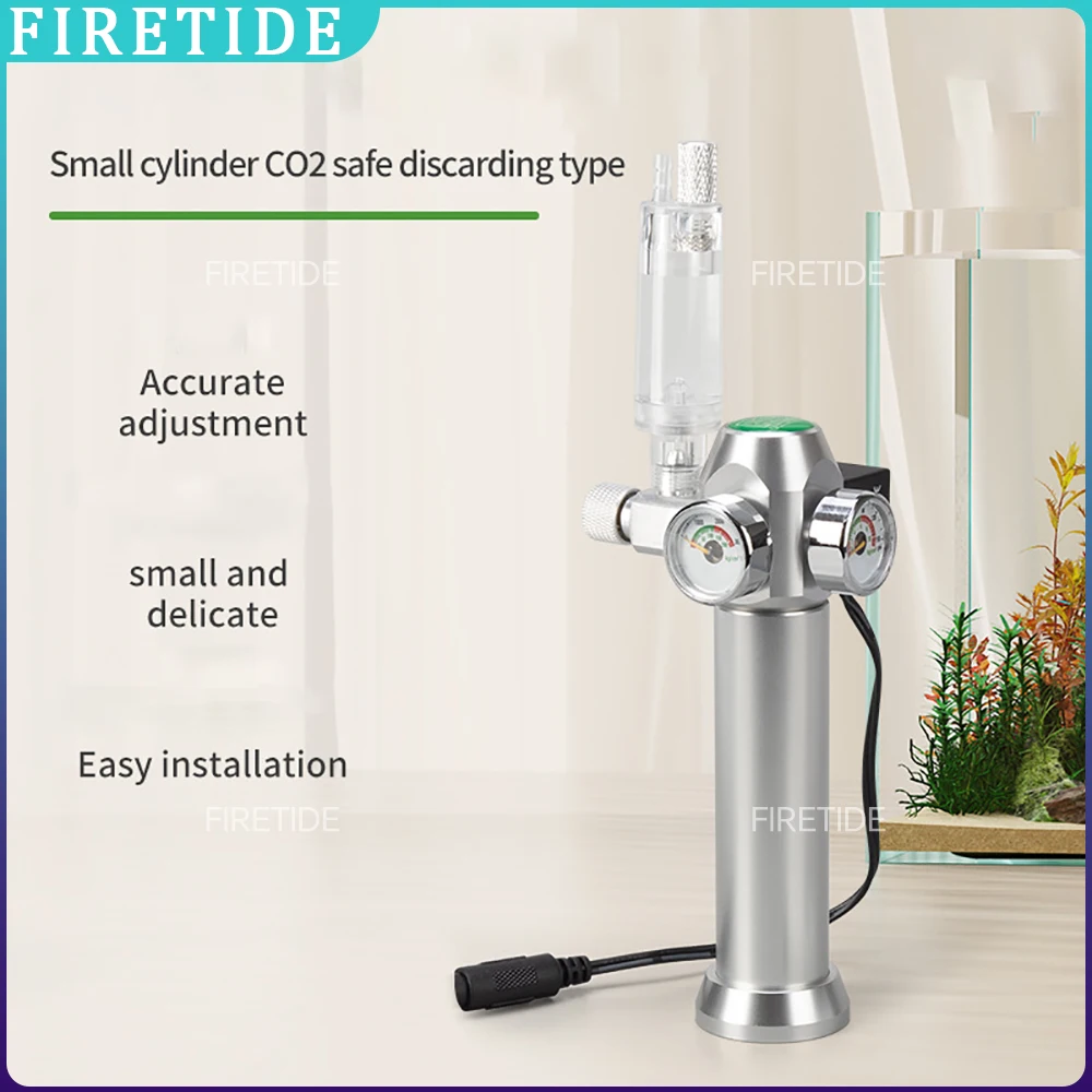 

Электромагнитный клапан регулятора CO2 для аквариума, счетчик пузырей, небольшой газовый баллон, втулка для аквариума CO2, тип 3-8UNF, редукционный клапан давления