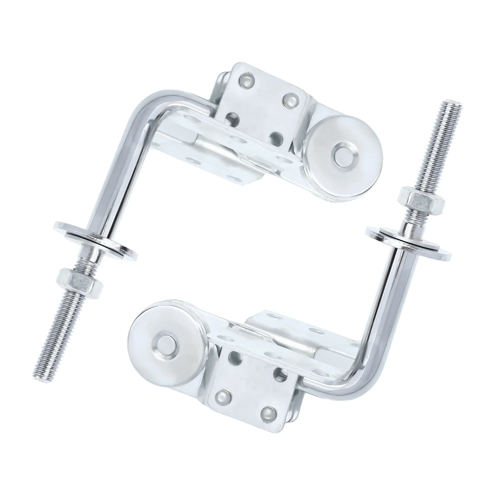 2 Pcs Bed Pillows Sofa Headrest Hinge Regulator Accessories for Furniture Silver 5-gear Car