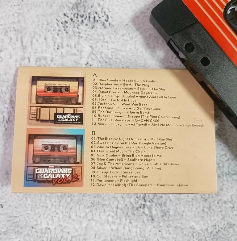 อะนิเมะผู้ปกครองของ Galaxy Star-Lord Groot Raccoon เพลงเทปคอสเพลย์เทปเพลงประกอบกล่องรถ Walkman เทป Prop ของขวัญ