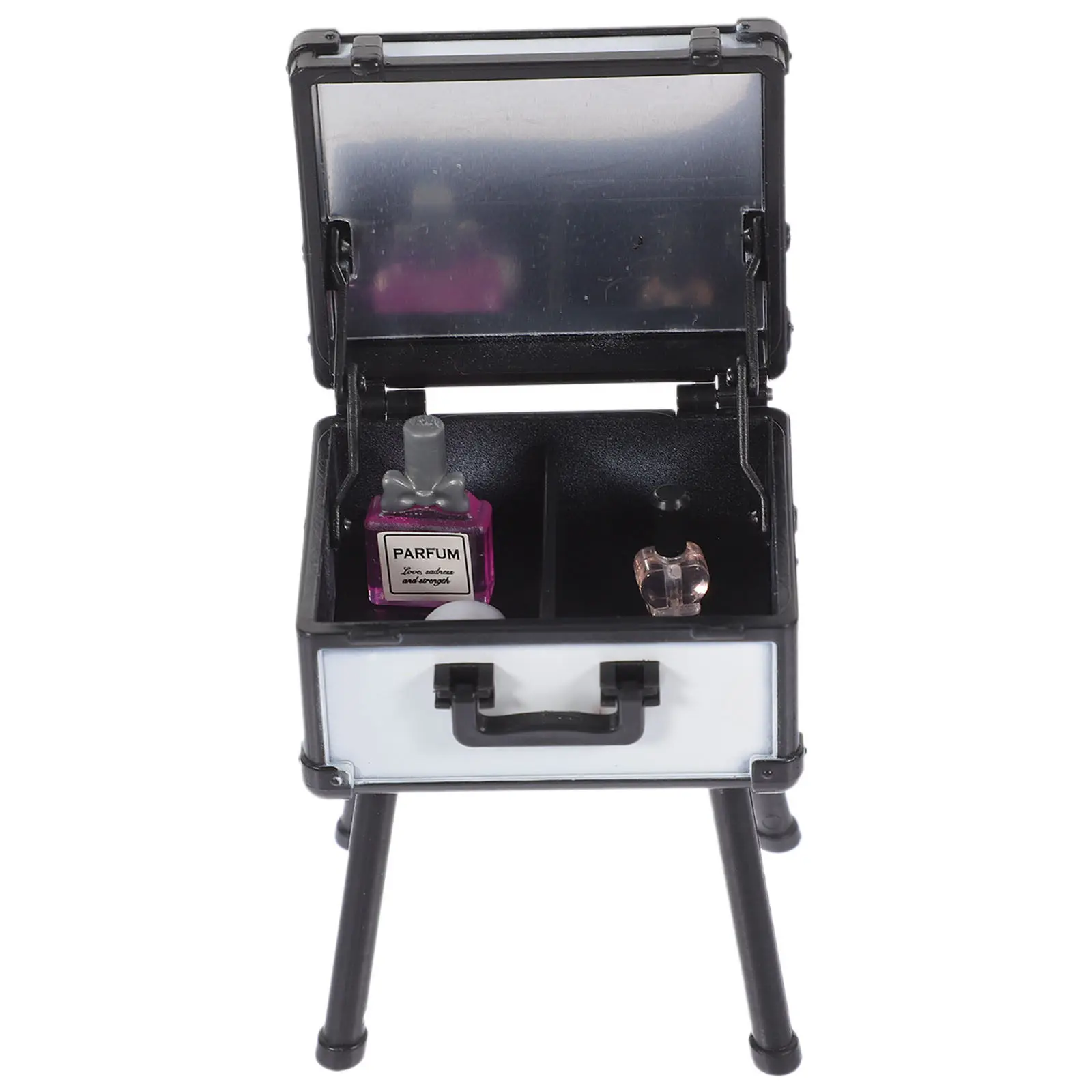 

1Set Mini Makeup Storage Box Portable Lightweight Cosmetics Organizer for Mini House Decoration Accessories Makeup Kit with