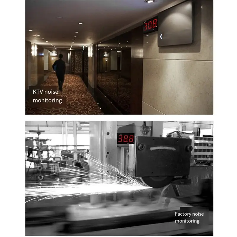【PARTY  DAY】SNDWAY Sound Level Meter SW 525B DB Meter Decibel Monitor Large Screen Noise Gauge Audio Tester Decibelmeter