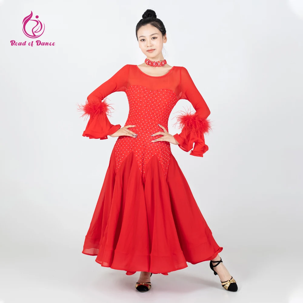 

Girls Clothes Waltz Dress Competition Suit Modern Dance Costumes Sexy Womens Ballroom Evening Stage Party Prom Elegant Dancewear